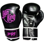 LION KING 3466 MUAY THAI  BOXING GLOVES 2.0 8-12 oz Black Pink