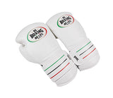 No Boxing No Life Boxing Gloves Extended Cuff Protection Microfiber 10-16 oz White