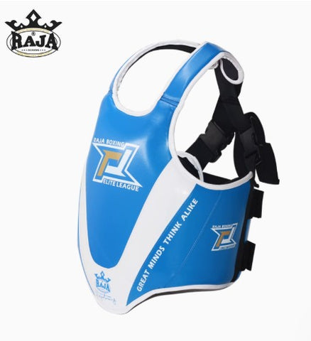 RAJA ELITE LEAGUE MUAY THAI BOXING MMA SPARRING BODY SHIELD PROTECTOR Size S-XL Blue White