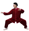 Traditional Martial Art Tai Chi Kung Fu Uniform Suit(U01) Winter Golden Velvet Size S-XXL Unisex Rose Red