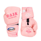 RAJA C100S LATEX AIR SAC MUAY THAI BOXING GLOVES Kids Size 6 / 6plus oz Pink