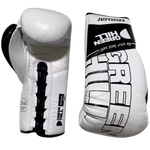 GREENHILL EXCELLENT PROFESSIONAL COMPETITION BOXING GLOVES LACE UP 8-16 oz White Black