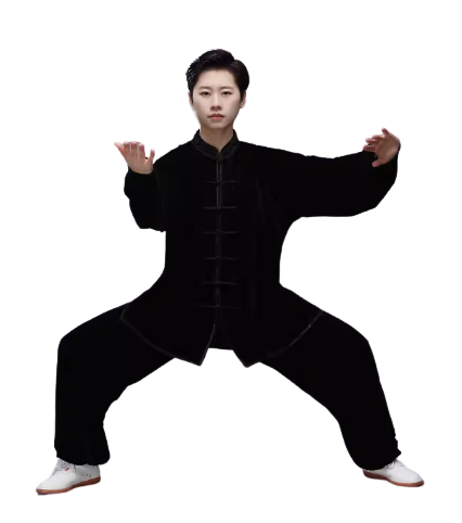 Traditional Martial Art Tai Chi Kung Fu Uniform Suit(U01) Winter Golden Velvet Size S-XXL Unisex Black