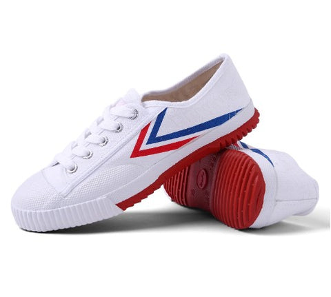 FEIYUE Classic sneakers canvas shoes board shoes trend shoes Size 34-47 Unisex Youth Adult White