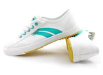 FEIYUE Classic sneakers canvas shoes board shoes trend shoes Size 34-47 Unisex Youth Adult White Green