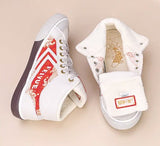 FEIYUE SHANGHAI FE MID 922 Skate Sports Street Fashion Trainingsschuhe/Sneakers Mid Top Größe 34-44 Unisex Jugend Erwachsene Weiß-Schwarz &amp; Weiß Weiß