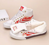 FEIYUE SHANGHAI FE MID 922 Skate Sports Street Fashion Trainingsschuhe/Sneakers Mid Top Größe 34-44 Unisex Jugend Erwachsene Weiß-Schwarz &amp; Weiß Weiß