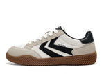 FEIYUE dritte Ausgabe Turnschuhe Segeltuchschuhe Brettschuhe Trend weiße Schuhe 8182 Größe 34-39 Weiblich Jugend Erwachsene 2 Farben Sohle-Rosa / Braun-Gold 