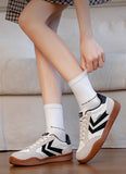 FEIYUE dritte Ausgabe Turnschuhe Segeltuchschuhe Brettschuhe Trend weiße Schuhe 8182 Größe 34-39 Weiblich Jugend Erwachsene 2 Farben Sohle-Rosa / Braun-Gold 