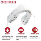 SAFEJAWZ INTRO SERIES SPORTS MUAY THAI BOXING MMA SELF-FIT MOUTHGUARD White Senior Age 12+