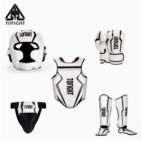 TOFIGHT SPARRING PROTECTIVE GEAR SET JUNIOR Size S / M White
