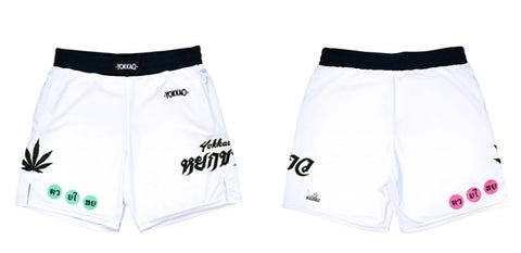 YOKKAO NEW WAX WORK OUT SHORTS M-L White