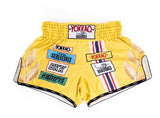 YOKKAO FIRST AT THE RACE CARBONFIT MUAY THAI MMA BOXING Shorts S-XXL Yellow