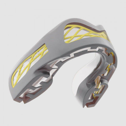 SAFEJAWZ Nitro SERIES SPORTS MUAY THAI BOXING MMA SELF-FIT MOUTHGUARD Grey Yellow Senior Age 12+