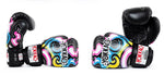 YOKKAO FLAMES BOXING GLOVES GOLD 8-16 oz Black