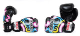 YOKKAO FLAMES BOXING GLOVES GOLD 8-16 oz Black