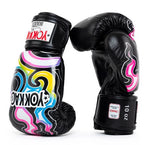 YOKKAO FLAMES BOXING GLOVES GOLD 8-16 oz Black