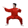 Traditional Martial Art Tai Chi Kung Fu Uniform Suit(U02) Summer Linen Size S-XXL Unisex Red