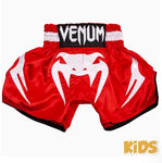 Venum BANGKOK INFERNO Youth MUAY THAI BOXING Shorts 8-14 yrs Red White