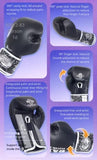 RAJA C200S LATEX AIR SAC MUAY THAI BOXING GLOVES Kids Size 6 / 6plus oz Black