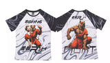 ROLLHO FIGHTING BULL DOLL COMBAT SPORTS TRANING T-SHIRT RASHGUARD Unisex Size S-XXL