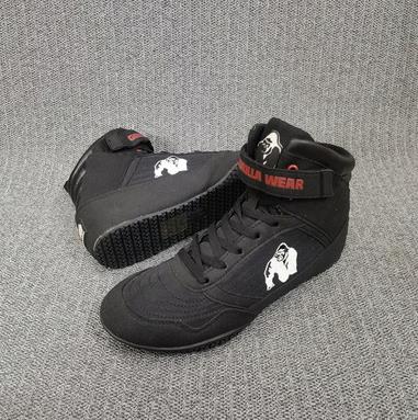 CLEARANCE SALES Gorilla Wear High Tops heavy weight lifting Shoes Eur 36-48 Black
