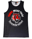 Tiger 1stDry Muay Thai Boxing Low-cut Vest Tank Top S-XXL Black