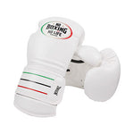 No Boxing No Life Boxing Gloves Extended Cuff Protection Microfiber 10-16 oz White
