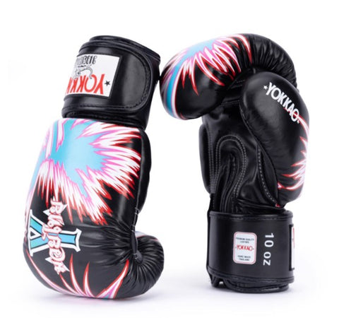 YOKKAO SMASH MUAY THAI BOXING GLOVES 8-16 oz Black