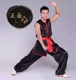 Traditional Martial Art Kung Fu Wushu Nanquan Uniform Suit Size 120-180cm Unisex Black