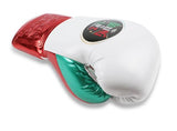 No Boxing No Life BOXHANDSCHUHE SEEK DESTROY zum Schnüren, extra dicke Mikrofaser, 8-16 oz, Metallic 