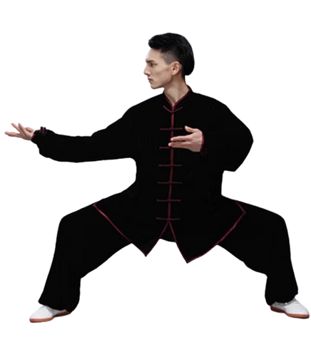 Traditional Martial Art Tai Chi Kung Fu Uniform Suit(U01) Winter Golden Velvet Size S-XXL Unisex Black Maroon
