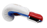 No Boxing No Life BOXING GLOVES HIT AND NOT GET HIT Microfiber 16-18 oz WHITE BLUE RED