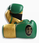 No Boxing No Life BOXING GLOVES HATED TRAINNING SERIES Microfiber 8-16 oz Gold Green