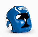 TOFIGHT MUAY THAI BOXING MMA HEADGEAR HEAD GUARD PROTECTOR HG-P1 JUNIOR Size S / M Blue