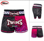 Twins Spirit TBS-MAZE MUAY THAI MMA BOXING Shorts S-XXL Black Pink