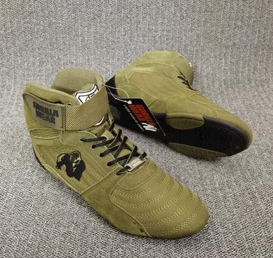 CLEARANCE SALES Gorilla Wear Perry High Tops Pro heavy weight lifting Shoes Eur 46 Army Green