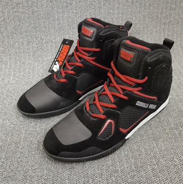 CLEARANCE SALES Gorilla Wear Troy High Tops heavy weight lifting Shoes Eur 36/43/45 Black Red