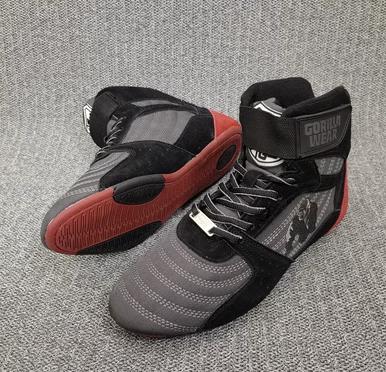 CLEARANCE SALES Gorilla Wear Perry High Tops Pro heavy weight lifting Shoes Eur 37-45 Grey Black