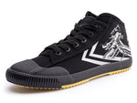 FEIYUE Dragon Sports Street Fashion Training Shoes Sneakers Mid Top Size 34-47 Unisex Youth Adult Black