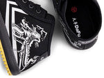 FEIYUE Dragon Sports Street Fashion Training Shoes Sneakers Mid Top Size 34-47 Unisex Youth Adult Black