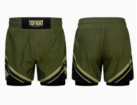 Tofight Muay Thai Boxing Sports Training Shorts S-XXL Army Green
