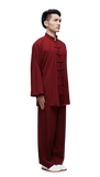 Traditional Martial Art Tai Chi Kung Fu Uniform Suit(U02) Summer Linen Size S-XXL Unisex Rose Red