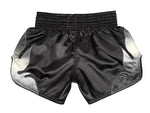 FLUORY MTSF116 MUAY THAI BOXING SHORTS XS-XXXL Black UNISEX JUNIOR & ADULT
