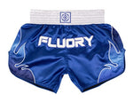 FLUORY MTSF116 MUAY THAI BOXING SHORTS XS-XXXL Blue UNISEX JUNIOR & ADULT
