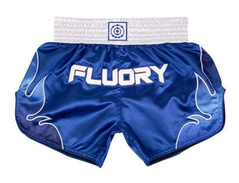 FLUORY MTSF116 MUAY THAI BOXING SHORTS XS-XXXL Blue UNISEX JUNIOR & ADULT