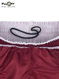 FLUORY MTS-C1197  MUAY THAI BOXING SHORTS XS-XXXL UNISEX JUNIOR & ADULT RED