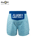 FLUORY MMA-C197 MUAY THAI BOXING MMA SHORTS UNISEX JUNIOR & ADULT XS-XXXL BLUE