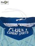 FLUORY MMA-C197 MUAY THAI BOXING MMA SHORTS UNISEX JUNIOR & ADULT XS-XXXL BLUE