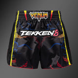 Venum-06214-112 x TEKKEN 8 Yoshimitsu MUAY THAI BOXING Shorts XS-XXL Black Orange